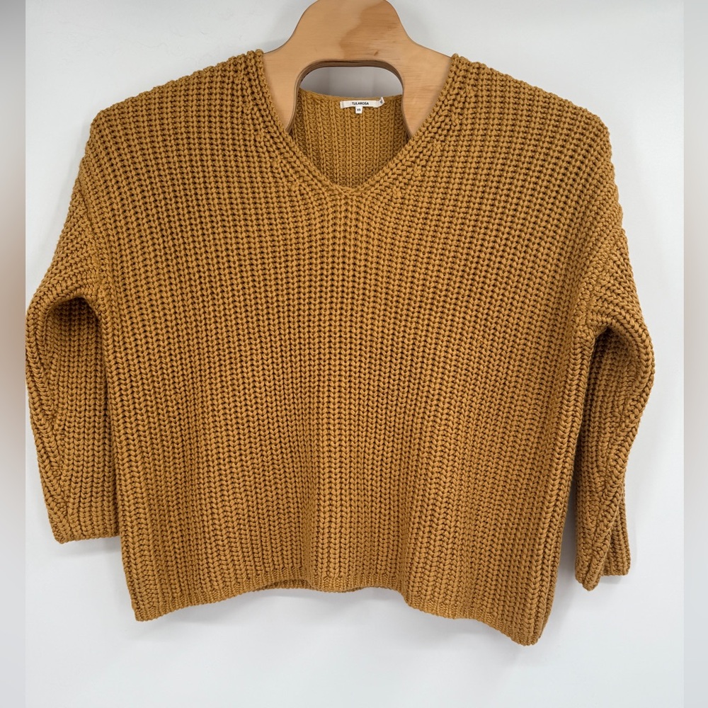 Tularosa Marigold Revolve oversized knit sweater V neck Sz XS (more like‎ Large)
